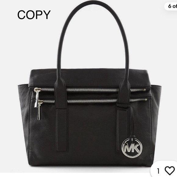 MICHAEL Michael Kors Handbags - MICHAEL KORS TIPPI BLACK SLATE LEATHER LGE SATCHEL,PURSE,HAND BAG